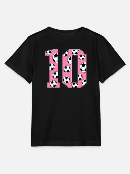 10 Geburtstag Fußball rosa - Stanley/Stella Kinder T-Shirt MINI CREATOR - Schwarz