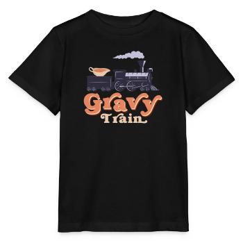 Sauce sauce train alimentaire Thanksgiving - T-shirt bio MINI CREATOR Stanley/Stella Enfant - noir - Devant - Mikhail (115cm)