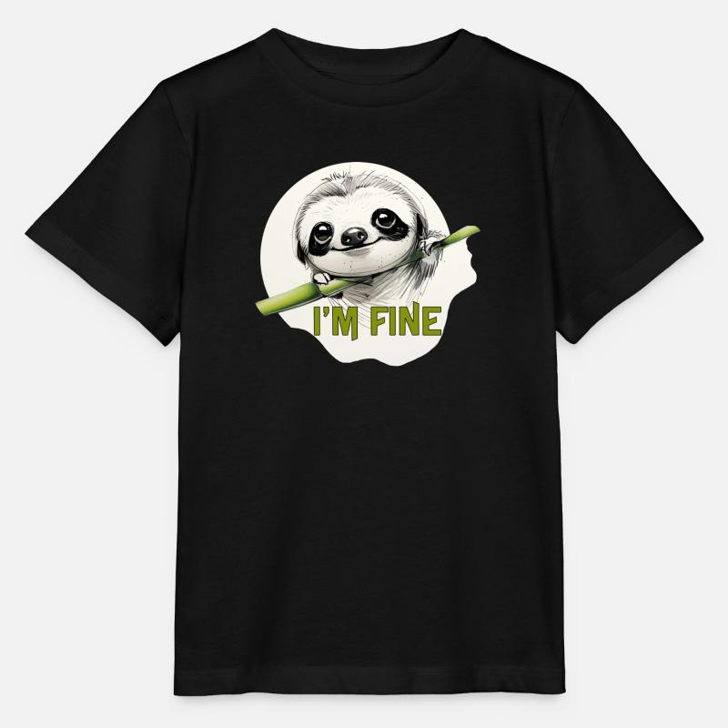 sloth - mir geht es gut - Stanley/Stella Kinder T-Shirt MINI CREATOR - Schwarz