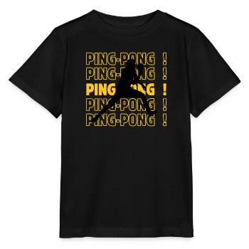 ping-pong ping ping ping-pong - T-shirt bio MINI CREATOR Stanley/Stella Enfant - noir - Devant - Mikhail (115cm)