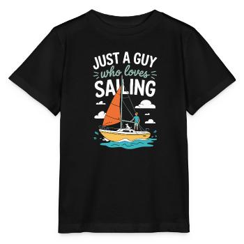 Juste un gars qui aime la voile – Sail Design - T-shirt bio MINI CREATOR Stanley/Stella Enfant - noir - Devant - Mikhail (115cm)