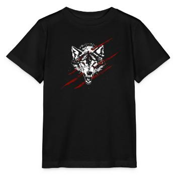Angry wolf - Stanley/Stella MINI CREATOR Kids’ T-Shirt - black - Front - Mikhail (115cm)