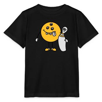 Funny Bowling Friends - Stanley/Stella MINI CREATOR Kids’ T-Shirt - black - Front - Mikhail (115cm)