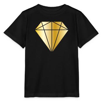 Or diamant - T-shirt bio MINI CREATOR Stanley/Stella Enfant - noir - Devant - Mikhail (115cm)