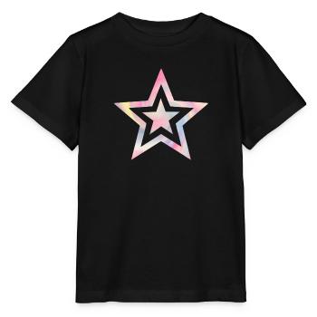 Star in soft colors - Stanley/Stella MINI CREATOR Kids’ T-Shirt - black - Front - Mikhail (115cm)
