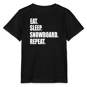 Snowboard Snowboarder - Stanley/Stella Kinder T-Shirt MINI CREATOR  - Schwarz - Vorne - Mikhail (115cm)