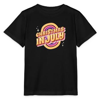 CHRISTMAS IN JULY TYPOGRAPHY FONT - Stanley/Stella MINI CREATOR Kids’ T-Shirt - black - Front - Mikhail (115cm)