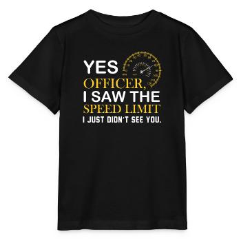 Oui officier j’ai vu la limite de vitesse - T-shirt bio MINI CREATOR Stanley/Stella Enfant - noir - Devant - Mikhail (115cm)