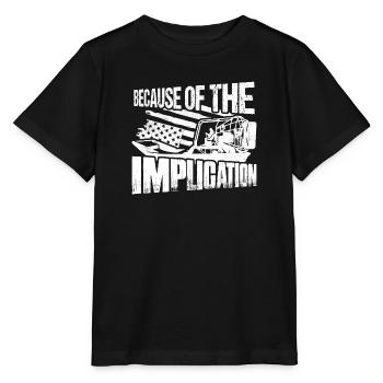 Because Of The Implication Propeller Swamp Captain - Stanley/Stella Kinder T-Shirt MINI CREATOR  - Schwarz - Vorne - Mikhail (115cm)
