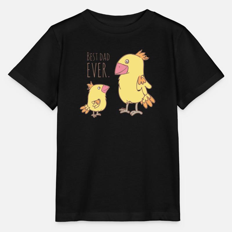Vogel Papa - Stanley/Stella Kinder T-Shirt MINI CREATOR  - Schwarz