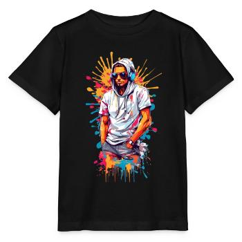 Cool hipsters - Stanley/Stella MINI CREATOR Kids’ T-Shirt - black - Front - Mikhail (115cm)