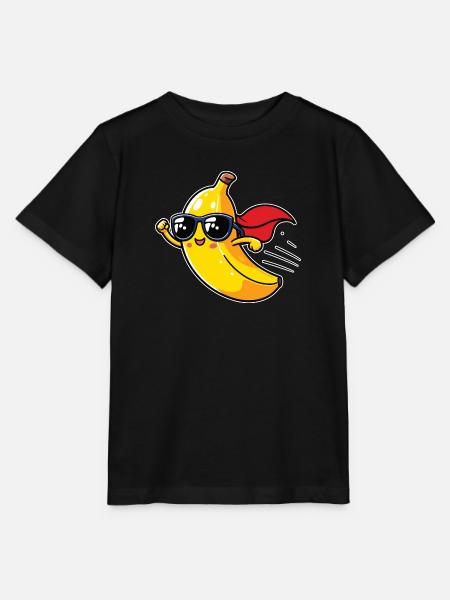 Banane Superheldin - Stanley/Stella Kinder T-Shirt MINI CREATOR - Schwarz