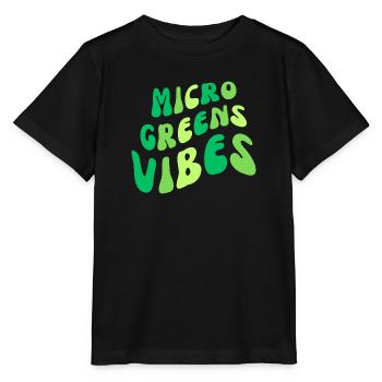 MICROGREENS VIBES | Urban Farmer Micro Gardening - Stanley/Stella MINI CREATOR Kids’ T-Shirt - black - Front - Mikhail (115cm)
