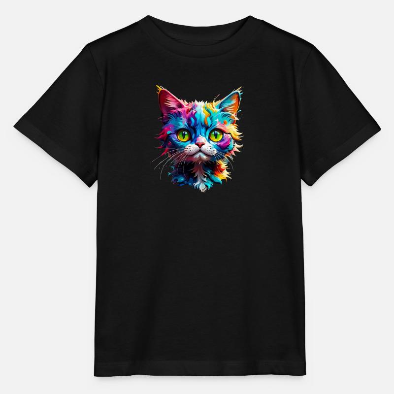 Attention aux chats - T-shirt bio MINI CREATOR Stanley/Stella Enfant - noir