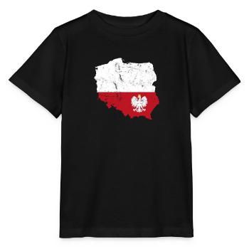 Poland Polish flag eagle Polska gift - Stanley/Stella MINI CREATOR Kids’ T-Shirt - black - Front - Mikhail (115cm)