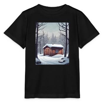 Gemütliche Schneehütte - Stanley/Stella Kinder T-Shirt MINI CREATOR  - Schwarz - Vorne - Mikhail (115cm)