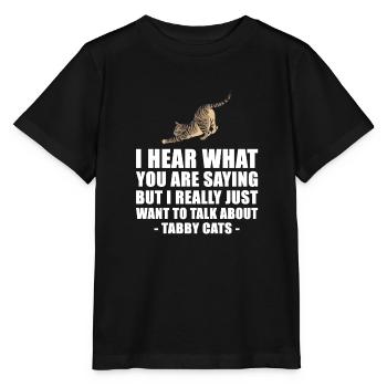 Tabby Cat Cute Gift - Stanley/Stella MINI CREATOR Kids’ T-Shirt - black - Front - Mikhail (115cm)