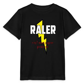 Râler c’est mon super pouvoir - T-shirt bio MINI CREATOR Stanley/Stella Enfant - noir - Devant - Mikhail (115cm)