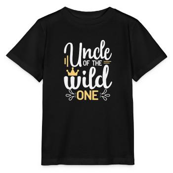 Oncle du Wild One Zoo sur le thème du 1er anniversaire - T-shirt bio MINI CREATOR Stanley/Stella Enfant - noir - Devant - Mikhail (115cm)