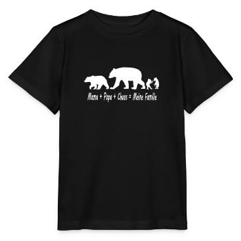 Mama Bär Papabär chaos Bären meine Familie - Stanley/Stella Kinder T-Shirt MINI CREATOR  - Schwarz - Vorne - Mikhail (115cm)