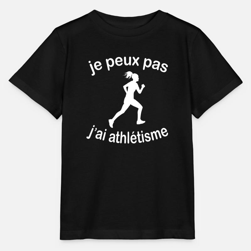 Je Peux Pas J'ai Athlétisme - T-shirt bio MINI CREATOR Stanley/Stella Enfant - noir