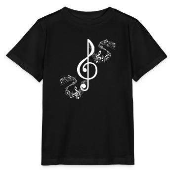 la clé sol - T-shirt bio MINI CREATOR Stanley/Stella Enfant - noir - Devant - Mikhail (115cm)