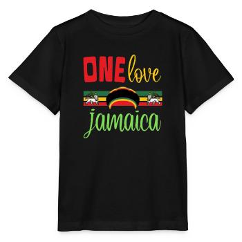 One Love Jamaïque - T-shirt bio MINI CREATOR Stanley/Stella Enfant - noir - Devant - Mikhail (115cm)
