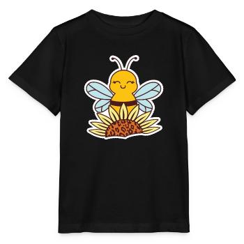 Autocollant d’abeille Guêpe d’abeille - T-shirt bio MINI CREATOR Stanley/Stella Enfant - noir - Devant - Mikhail (115cm)