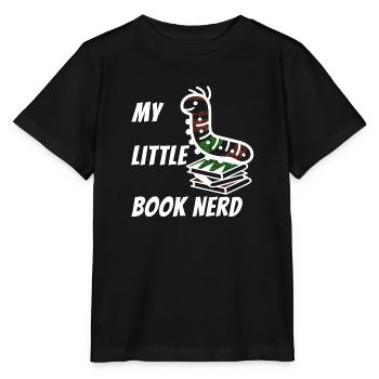 Mein kleiner Buch Nerd Süße Raupe - Stanley/Stella Kinder T-Shirt MINI CREATOR  - Schwarz - Vorne - Mikhail (115cm)