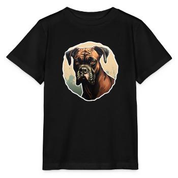 Boxer head interested - Stanley/Stella MINI CREATOR Kids’ T-Shirt - black - Front - Mikhail (115cm)