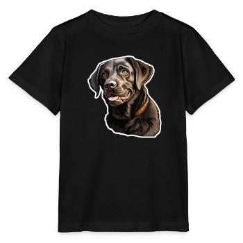 Labrador Retriever cute - Stanley/Stella MINI CREATOR Kids’ T-Shirt - black - Front - Mikhail (115cm)