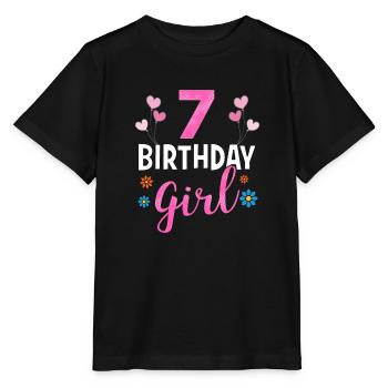 Fille d'anniversaire - 7 ans - T-shirt bio MINI CREATOR Stanley/Stella Enfant - noir - Devant - Mikhail (115cm)