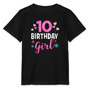 Fille d'anniversaire - 10 ans - T-shirt bio MINI CREATOR Stanley/Stella Enfant - noir - Devant - Mikhail (115cm)