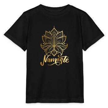 Namaste celestial flower - Stanley/Stella MINI CREATOR Kids’ T-Shirt - black - Front - Mikhail (115cm)