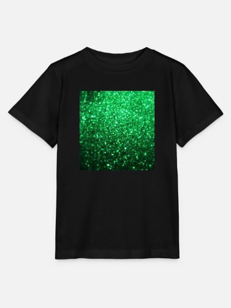 Sparkling Green Glitter - Stanley/Stella T-shirt MINI CREATOR til børn - sort