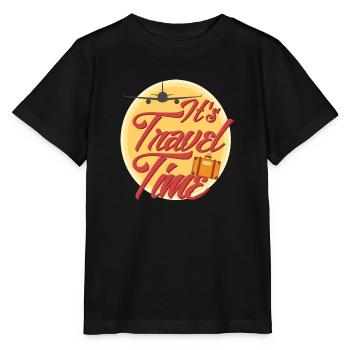 Es ist Zeit zu reisen - Stanley/Stella Kinder T-Shirt MINI CREATOR  - Schwarz - Vorne - Mikhail (115cm)