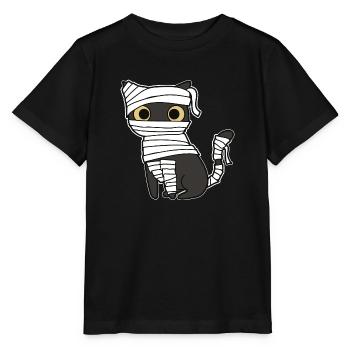 Mummy Cat - Stanley/Stella MINI CREATOR Kids’ T-Shirt - black - Front - Mikhail (115cm)