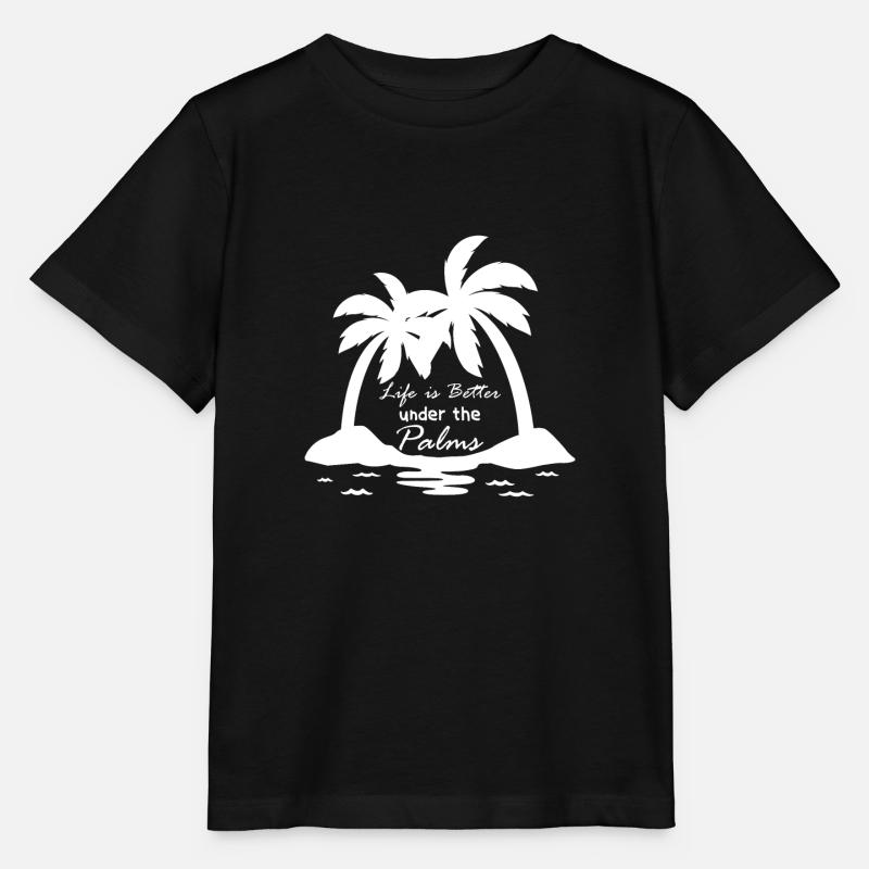Palmiers - T-shirt bio MINI CREATOR Stanley/Stella Enfant - noir