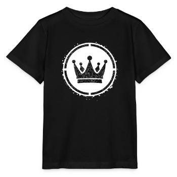 Sponge stencil Crown inside circle - Stanley/Stella MINI CREATOR Kids’ T-Shirt - black - Front - Mikhail (115cm)