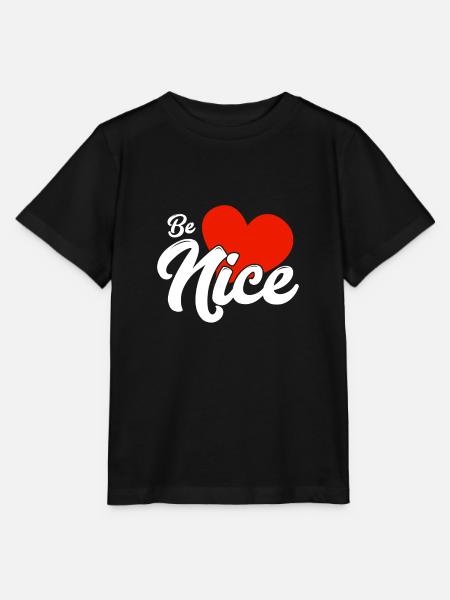 Be nice - Stanley/Stella Kinder T-Shirt MINI CREATOR  - Schwarz