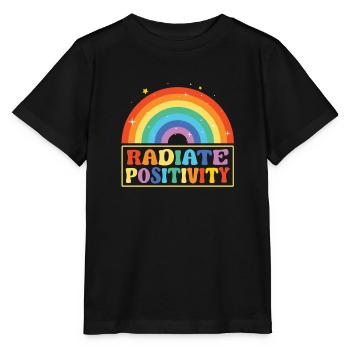 Rayonner de positivité - T-shirt bio MINI CREATOR Stanley/Stella Enfant - noir - Devant - Mikhail (115cm)