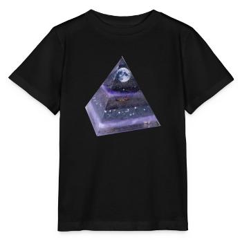 Pyramide de la pleine lune - T-shirt bio MINI CREATOR Stanley/Stella Enfant - noir - Devant - Mikhail (115cm)