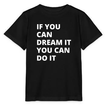dream it, do it! - Stanley/Stella Kinder T-Shirt MINI CREATOR  - Schwarz - Vorne - Mikhail (115cm)