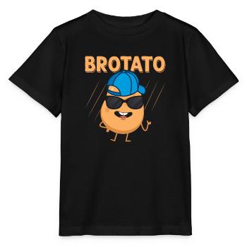 Brotato Potato Vegetable - Stanley/Stella Kinder T-Shirt MINI CREATOR  - Schwarz - Vorne - Mikhail (115cm)