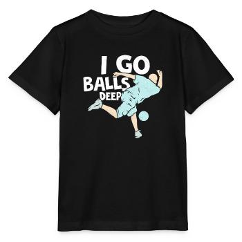 I Go Balls Deep Bowler BowlingTeam Player - Stanley/Stella MINI CREATOR Kids’ T-Shirt - black - Front - Mikhail (115cm)