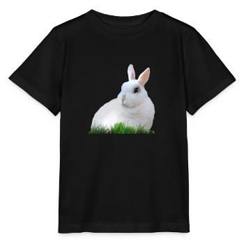 Kaninchen Hase Ostern Osterhase Tier Fauna - Stanley/Stella Kinder T-Shirt MINI CREATOR  - Schwarz - Vorne - Mikhail (115cm)