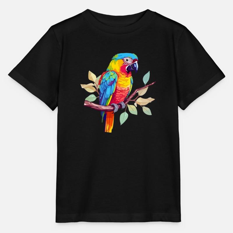 Hacki le perroquet - T-shirt bio MINI CREATOR Stanley/Stella Enfant - noir