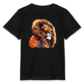 Streetstyle-Löwe | Löwen-Liebhaber - Stanley/Stella Kinder T-Shirt MINI CREATOR  - Schwarz - Vorne - Mikhail (115cm)