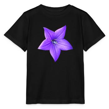 fleur pourpre - T-shirt bio MINI CREATOR Stanley/Stella Enfant - noir - Devant - Mikhail (115cm)
