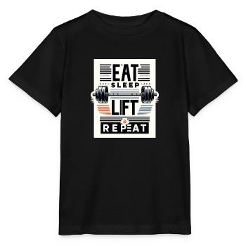 Gym Mantra Fett - Stanley/Stella Kinder T-Shirt MINI CREATOR  - Schwarz - Vorne - Mikhail (115cm)